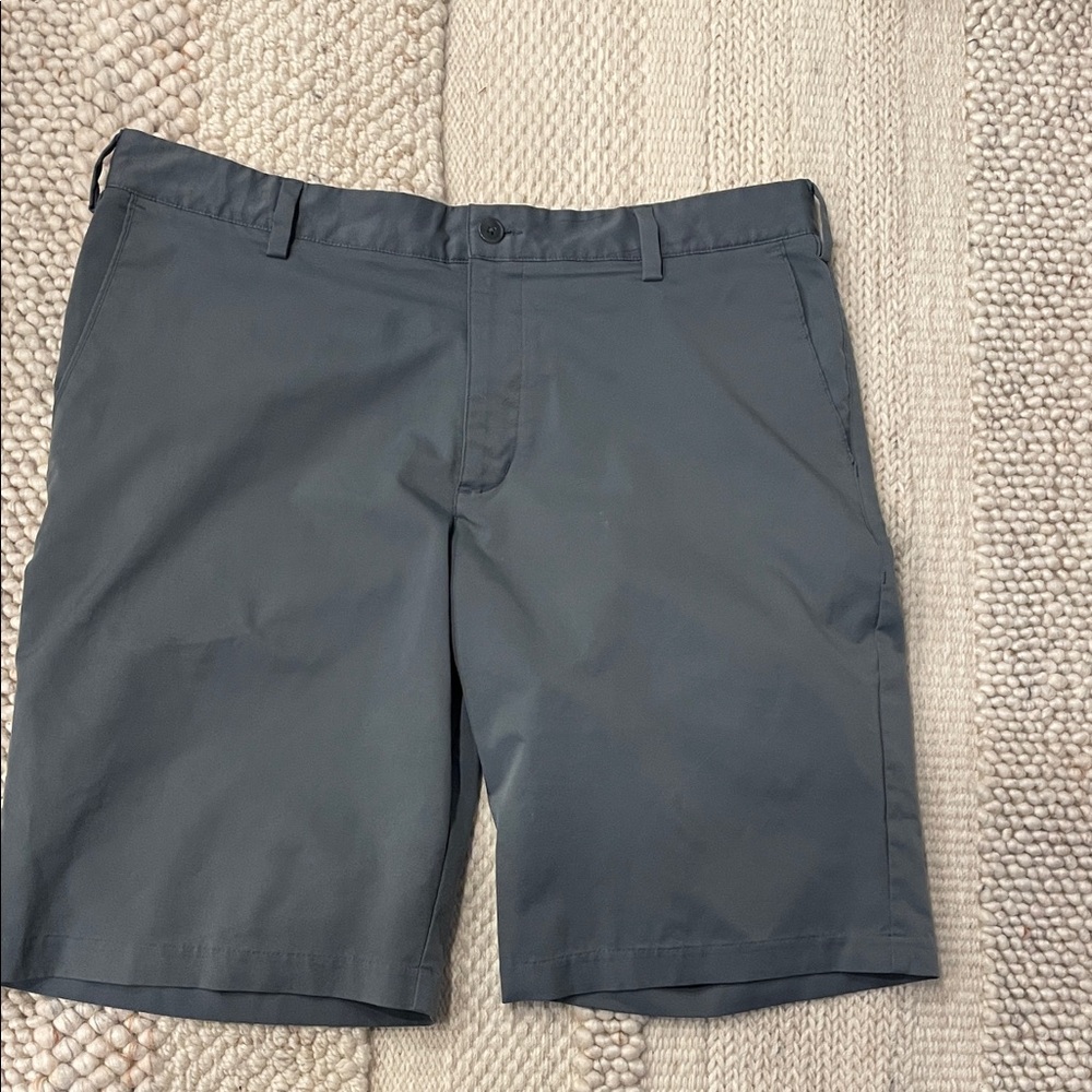 adidas Men's Dark Gray Flat Front Shorts